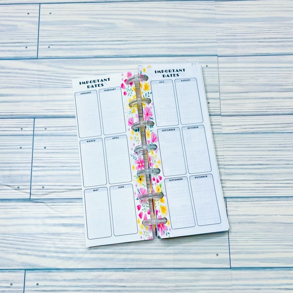 happy planner skinny mini size extension set 6 months undated floral - Picture 7 of 7